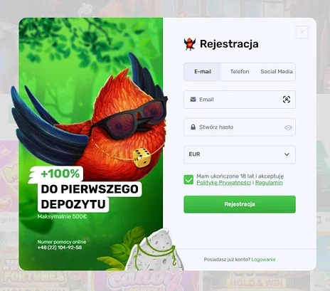 luckybirdcasino-Casino-formularz-wejściowy-1
